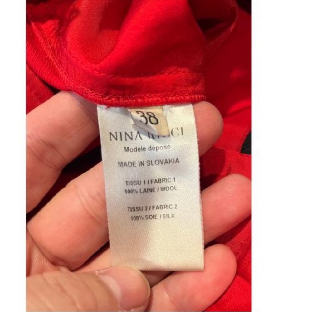 NINA RICCI RED TAILORED PANTS - Picture 7 of 8